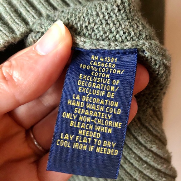 Polo by Ralph Lauren Pullover Green Small - Picture 6 of 9